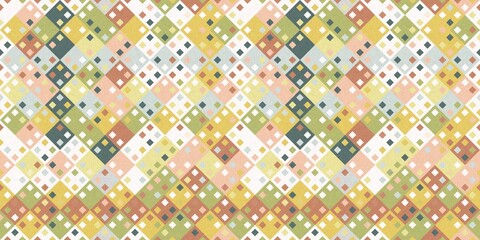 Simple glitch geometric seamless abstract banner with playful woven summer color. Bright whimsical gender neutral border bold irregular shape textile cotton effect edging.