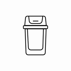 plastic trash bin icon sign vector