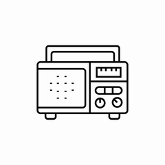 retro radio icon sign vector