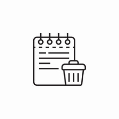 shopping list notepad icon sign vector