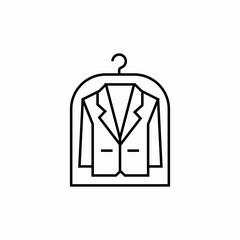 suit cover icon sign vector