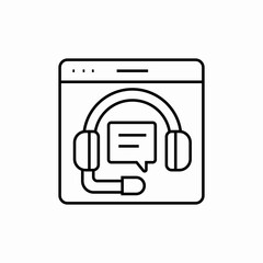 support center webpage icon sign vector