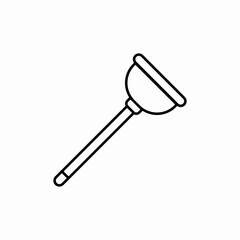 toilet plunger icon sign vector