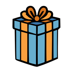 gift box with ribbon, christmas gift 