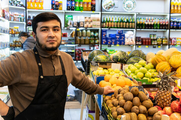 people seller caucasian market buying selling groceries man vegan vegetable shopping organic food