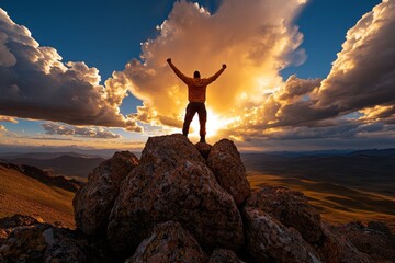A person standing firm against adversity, with a calm, resolute expression showing inner strength and unshakeable self-worth