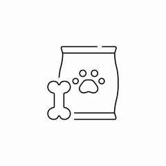 dog food bone icon sign vector