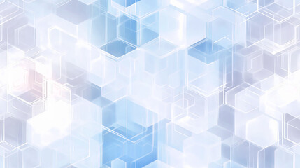 A Vibrant Display of Translucent Cubes Interplaying in a Dynamic Technology-Themed Backdrop