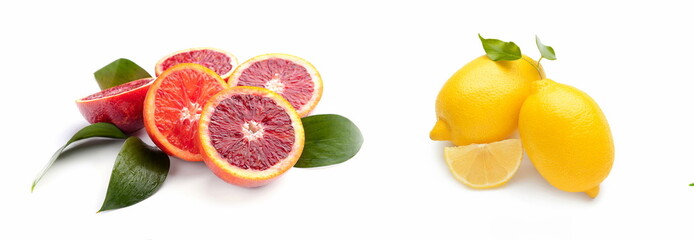 orange lemon citrus fresh food isolated background nature vitamins

