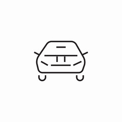 sport car front icon sign vector