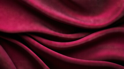   A close-up view of a red fabric with an extremely thin, long, and thin line of fabric on top of it