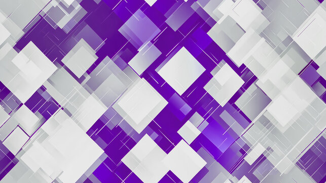 Dynamic Cubes Create an Abstract Technology Background With Vibrant Purple and White Hues