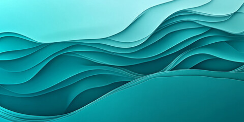 Obraz premium Abstract background with a smooth gradient from vibrant turquoise to deep teal. Use a grainy, sandpaper-like texture and subtle ripples for a flowing, aquatic feel