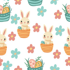 Easter pattern. Seamless Easter vector pattern for decoration