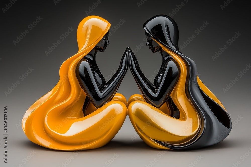 Aufkleber minimalist design of a strong, upright figure, with clean lines representing strength and self-respe