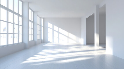 Obraz premium Empty light room interior