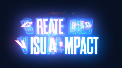 Spinning Neon Titles