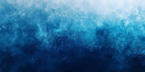 Obraz premium Abstract background with a grainy blue texture, softly transitioning from a luminous sky blue to deep midnight tones. Add a subtle blend of noise and gradient blur for depth