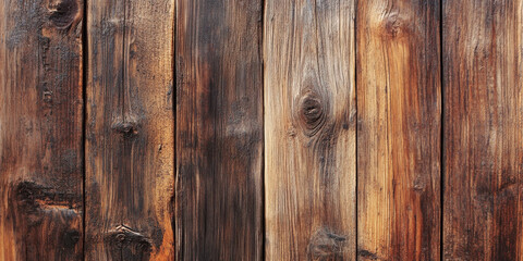 Obraz premium Rich dark brown rustic wooden background with deep, weathered grain patterns, showcasing naturally aged wood with a rugged texture and worn surface, perfect for an earthy, vintage design