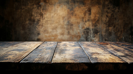 Empty old wooden table background