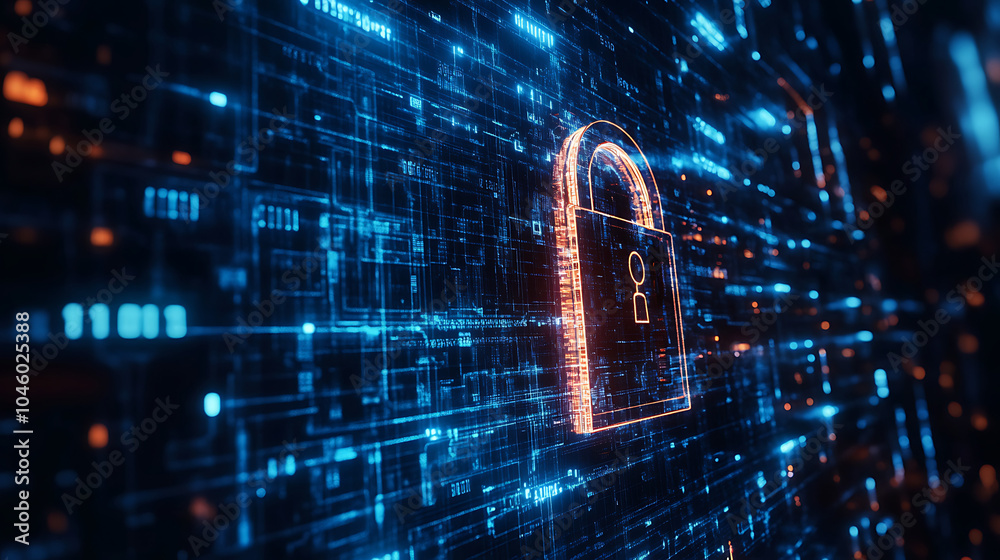 Poster Cyber ??security and data protection internet network security protect business and financial transaction data from cyber attack user private data security encryption