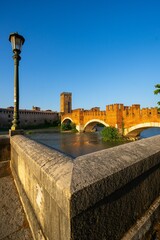 Fototapeta premium Castelvecchio and Castelvecchio bridge, Verona, Veneto, Italy