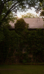 University of Saskatchewan buildings, castle, evening, night, light gloomy weather, saskatoon,...