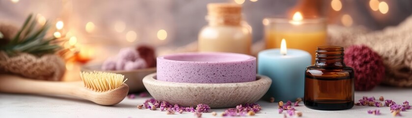 Organic skincare routine, vibrant colors, natural ingredients, cozy setting, inviting