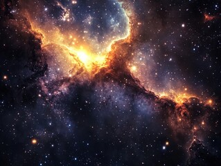 Stunning galactic background with dark and light contrasts
