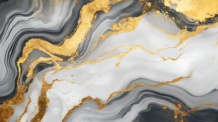 Abstract blue marble texture with gold splashes blue luxury background