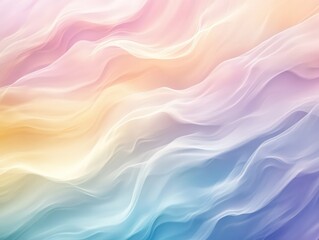 Fototapeta premium Soft pastel waves forming a subtle abstract background