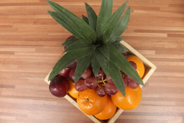 christmas decoration on a wooden table