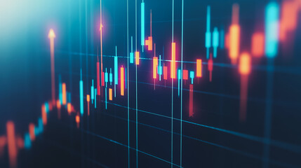 charts and graphs with statistics to innovative analyze business potential and forecast future development of companies growth.