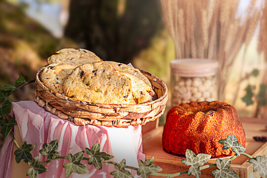 Cookies cake picnic rustic 