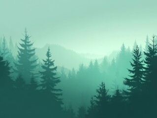 Green gradient with a touch emerald and forest tones