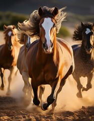 Obraz premium Galloping horses