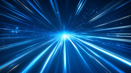 Obraz premium Vector Abstract science futuristic energy technology concept Digital image of light rays stripes lines with blue light background