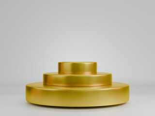 Glowing Golden Podium with Sparkling Lights