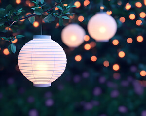 Fototapeta premium Serene lanterns glow