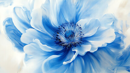 Obraz premium blue flower white background masterpiece high quality