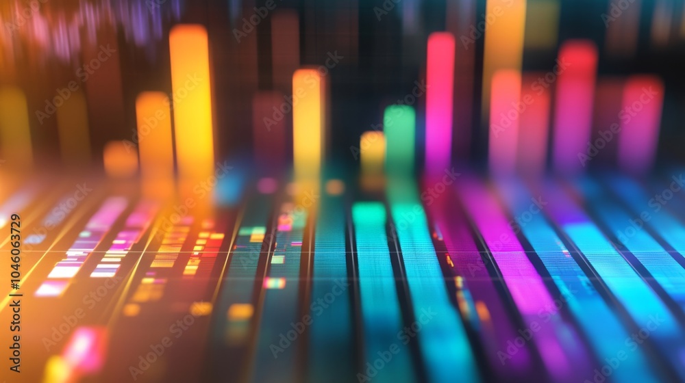 Aufkleber colorful digital data visualization background