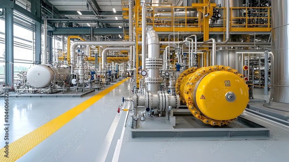 Aufkleber close up view of a distillation tower its sleek industrial lines reflecting the precision of fuel re