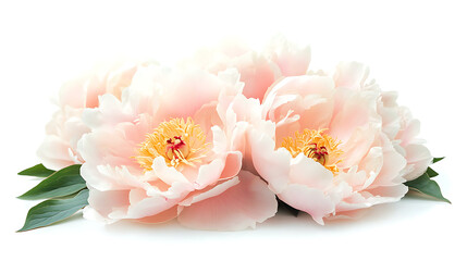 peony flowers isolated on white
