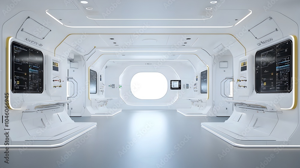 Leinwandbilder A modern highly automated gas processing facility featuring sleek surfaces a futuristic layout and advanced digital monitoring systems that enable precision efficiency and optimized