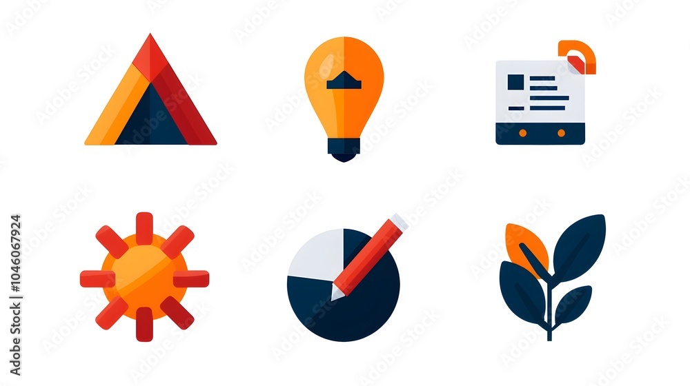 Poster Set of modern line style web icons representing various statistics optimization and data analysis concepts ideal for designing contemporary app interfaces and user experiences