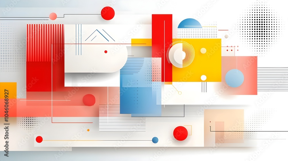 Aufkleber Minimalist art piece featuring a striking retro brutalist inspired design with distorted checkered grid patterns perfect for contemporary design projects and creative trends