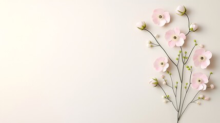 Fototapeta premium Elegant Floral Wedding Invitation Card Design with Soft Watercolor Flowers and Botanical Leaves Perfect for modern rustic or vintage inspired wedding stationery save the date cards RSVP