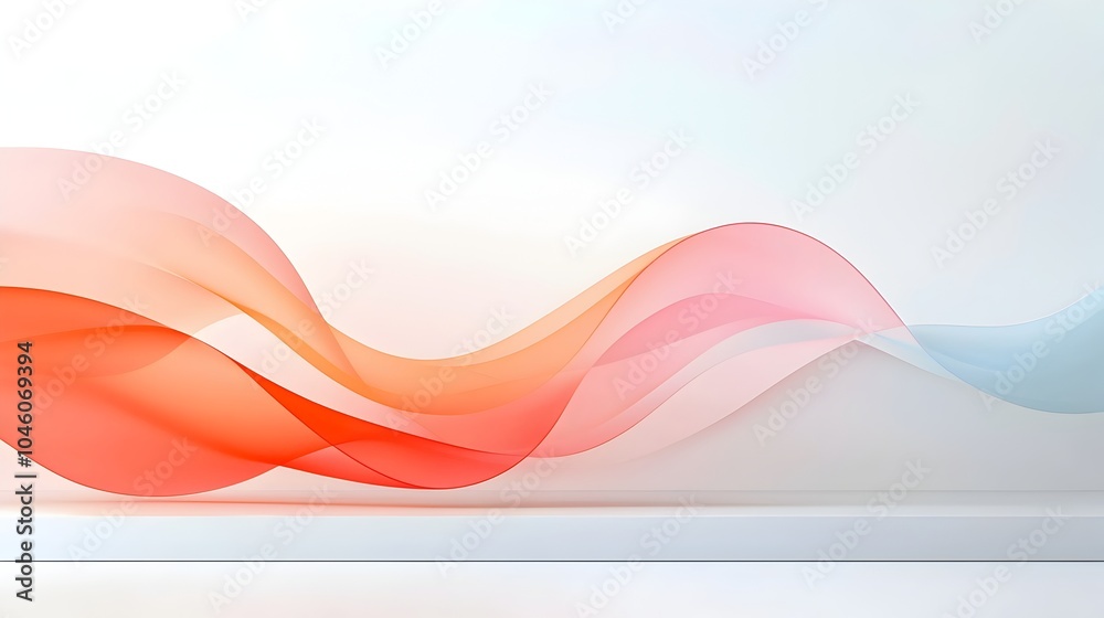 Poster Soft Flowing Curves and Gentle Gradients Create an Abstract Minimalist Background Evoking a Sense of Motion and Fluidity Perfect for Modern Design and Creative Projects