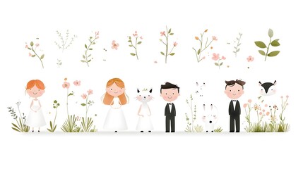 Rustic and Elegant Watercolor Floral Wedding Invitation Design featuring Sweet Pink Botanical Textures and Ornate Leaf Accents