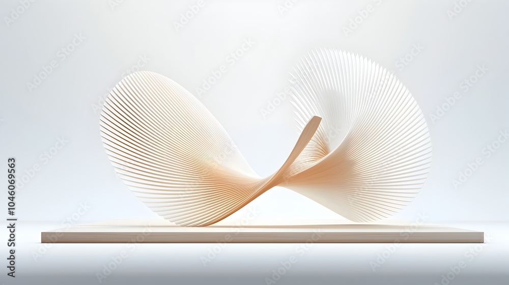 Poster Visually captivating abstract minimalist design featuring smooth curves and gentle gradient transitions that convey a sense of movement fluidity and contemporary elegance